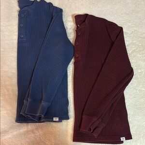 GAP Long Sleeve Tees in Blue and Red